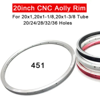 451 Bicycle Rim 20Inch 20/24/28/32/36 Hole BMX Rims Double Layer Folding Bicycle Ring CNC Aluminum Alloy Wheel Parts Customized