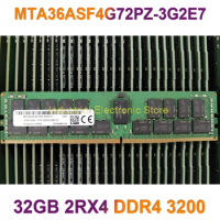 For MT RAM 32GB 2RX4 DDR4 3200 PC4-3200AA-R Server Memory MTA36ASF4G72PZ-3G2E7