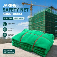 Scaffolding Safety Net 1.8 x 6M Meter 1800 Mesh Hijau Green Biru Blue Hitam Black Jaring Pengaman Pr