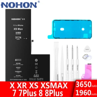NOHON Higher Capacity Battery For Apple iPhone XS MAX XR X 8 7 Plus 8Plus Real Capacity Replacement Bateria For iPhone7 iPhone8