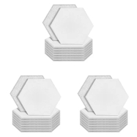 36 Pcs Hexagon Acoustic Panels Beveled Edge Sound Proof Foam Panels,Sound Proofing Padding,Acoustic Treatment For Studio
