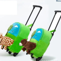 baby trolley backpack bag with Wheels kids Rolling Backpack luggage bag children cartoon school bag wheels for baby kindergarten