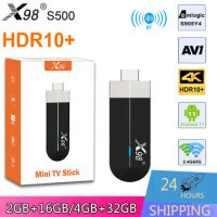 X98S500 Smart Android TV Box Digital TV Stick Amlogic S905Y4 Android 11.0 2.4G&amp;5G Dual WiFi 4K HDR10+ AV1 Ethernet X98S 500