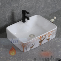 免運 可開發票  小戶型陶瓷臺上盆四方洗手盆迷你家用洗臉盆衛生間洗漱盆簡易單盆