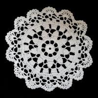 taplak meja bulat rajut katun round doily crochet