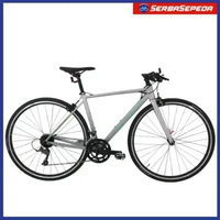 Polygon Strattos F2 Sepeda Balap / Roadbike 700C Flatbar Shimano Claris Fork Carbon Silver S