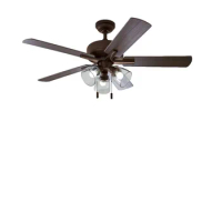Bennett 52" Bronze Ceiling Fan, 5 Blade, 3 Light LED, Reverse Airflow Home Fan Ceiling Fan with Light
