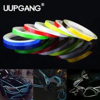8m Bike Wheels Reflective Stickers Cycling Reflect Strip Adhesive Tape for MTB Bicycle Warning Safety Decor Sticker