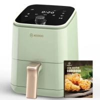 MOOSOO 2 Quart Air Fryer, Digital Touchscreen with 8 Presets, ETL Certified Small Compact Air Fryers Oven Oilless Cooker