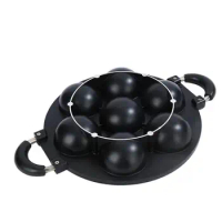 7-Hole Cake Cooking Pan Cast Iron Omelette Pan Non-stick Cooking Pot Breakfast Egg Cooking Pie Cake Mold Cookware