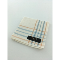【iWork花屋】台灣出貨 《DAKS》經典格紋攜帶方便小方巾 ，質感細緻、輕盈、漂亮，顏色白色格紋
