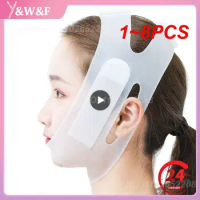 1~8PCS New Nano Silicone Mask Lifting V Line Shape Face Lift UP Facial Bandage Mask Cheek Chin Neck Reusable Masks Face Skin