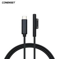 65W 15V 3A 1.5m USB Type C PD Fast Charging Cable Cord For Microsoft Surface Pro 3 4 5 6 GO Book Power Supply Charger Adapter