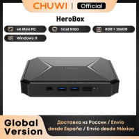 CHUWI HeroBox Intel Celeron N100 Mini PC Up To 2.7GHz Mini PCs 8GB RAM 256GB SSD Windows 11 Mini Desktop Computer