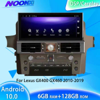Car Bluetooth Radio Wireless Carplay 6G+128GB 2 Din Android10 Video Players Audio For Lexus GX400 GX460 2010-2016 2017 2018 2019