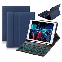 Smart Cover PU Leather Case with 7 Colors Backlit Removable Bluetooth Keyboard for Apple iPad Air 10.5 2019 Pro 10.5 Tablet +Pen