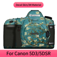 For Canon 5D3/5DSR Decal Skin vinyl wrap film camera protection Carbon fiber sticker with leather scrub 3M full pack