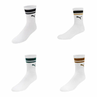 【PUMA】襪子 中筒襪 長襪 條紋 雙層襪 白襪 休閒襪 穿搭襪 單一價(BB142203)