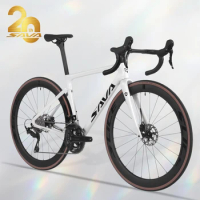 SAVA f20 full carbon fiber road bike 24 speed white road bike racing bike 700c with SHIMAN0 105 R7120 with CE+UCI certification