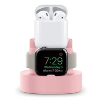 Silicone Bracket Support Charging Station Dock Base For Apple Watch Series 1 2 3 4 5 6 SE Charger Stand Holder For Applewatch