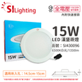 旭光 SI430096 15W 6500K 白光 全電壓 14.5cm 漢堡型崁燈
