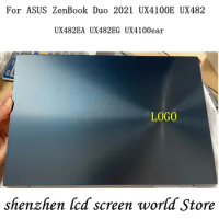 genuine140" FHD LCD Screen FULL Assembly With Touch For ASUS ZenBook Duo 2021 UX482 ux482 UX482EA UX482EG UX4100ear upper part