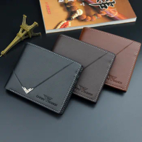 Fashion PU Leather Mens Wallet Three Fold Thin Wallets Credit Card Holder Youth Student Coin Purse Standard Wallet For Men