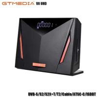 GTMEDIA V8 UHD Receptor Support DVB-S/S2/S2X+T/T2/Cable/ATSC-C/ISDBT Satellite TV Receiver Spain/Brazil/Russia TV BOX