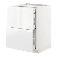 METOD/MAXIMERA 廚櫃組合, 白色/voxtorp 高亮面 白色, 60x60x80 公分