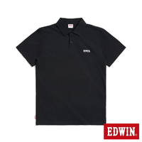 EDWIN 男款 經典小刺繡短袖POLO衫 (黑色)