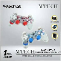 MTECH Gamepad PS2/PS3 Joystick Getar Transparant Garansi Resmi Original Double Transparan