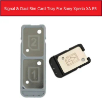 Single&amp;Daul Sim Card Tray for Sony Xperia XA F3111 F3113 F3115 Card Slot For Sony E5 F3311 F3313 Sim Card Reader Holder Parts