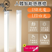 USB磁吸人體智能感應燈【緣屋百貨】天天出貨 USB充電 人來即亮 LED白光 走廊燈 樓梯燈