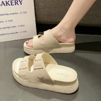 Dép Nữ, Dép Bánh Mỳ Cao 5Cm, Dép Nữ Quai Ngang Độn Đế Siêu Hot dép mẹ tăng chiều cao gấu bông cute đ