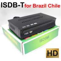 ISDB-T Set Top Box 1080P HD Terrestrial Digital Video Broadcasting TV Receiver with HDMI RCA Interface Cable for Brazil/Chile