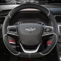 หุ้มพวงมาลัยสำหรับรถยนต์ 38 ซม. ทำจากหนัง เหมาะสำหรับ Chery Tiggo 8 Arrizo 5 Pro Gx 5x eQ7 Chery Tig