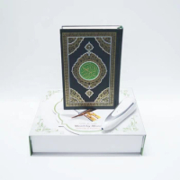 The Quran Reading Pen With Small Size Quran Book Wooden Box Packing Digital Quran Talking Pen
