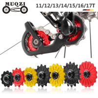MUQZI 11/12/13/14/15/16/17T Rear Derailleur Pulley Bike Ceramic Bearing Jockey Wheel For MTB Road BMX Folding Bicycle