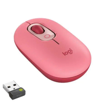 【Logitech 羅技】POP MOUSE無線藍牙滑鼠(魅力桃) 送BOLT USB 無線接收器*