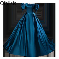 Ofallsis Off Shoulder Evening Piano Performance Dress 2023 New Temperament Solo Stage Fluffy Vocal Art Exam Dresses High End