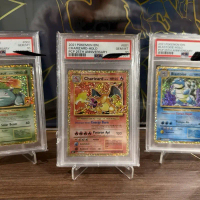 Kartu Pokemon TCG Indonesia PSA 10 PCP 25th anniversary TRIO KANTO Charizard , Blastoise , Venesaur 