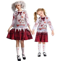 Halloween Scary Bloody Student Costumes For Adult Kids Horror Vampire Zombie Costume