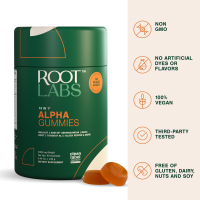 Root Labs by Be Bodywise 10-1 Alpha gummies With Himalayan Shilajit | KSM 66 Ashwagandha | Maca Root