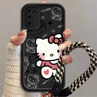 Sarung Telefon, Reka Bentuk Kucing Comel Anime Cinta, Serasi dengan Samsung F02S dan F05, Kalis Keju