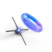 NEW Design LED Hologram 3d Fan 47cm 4 Blades HD 3d Holographic Led Fan Wifi APP Control 3d Hologram 