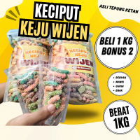 (BELI 1 KG BONUS 2)Keciput keju wijen ketan asli kemasan 1 kilo Snack Cemilan Makanan wijen kaleng k