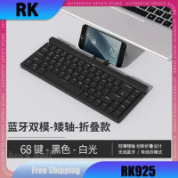 RK925 Folding Keyboard 68 Keys Portable Dual Mode Wireless Bluetooth Mechanical Keyboard USB Mini Wired Keyboard For iPad Win