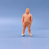 1/64 1/43 Scale Model Resin Fat Brother In Hooded SweaterUncolored Miniature Diorama Hand-painted S224