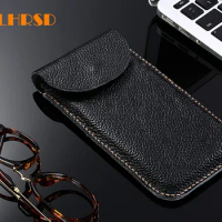 SZLHRSD Genuine Leather phone bags For Huawei Y6 Y9 2018 Y5 II cases for Huawei Nova 2 Lite Flip cover slim pouch stitch sleeve