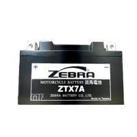 【ZEBRA 斑馬牌】ZTX7A-BS 機車7號電瓶 7號電池 全新品 同GTX7A-BS YTX7A-BS 機車電池(ZTX7A-BS)